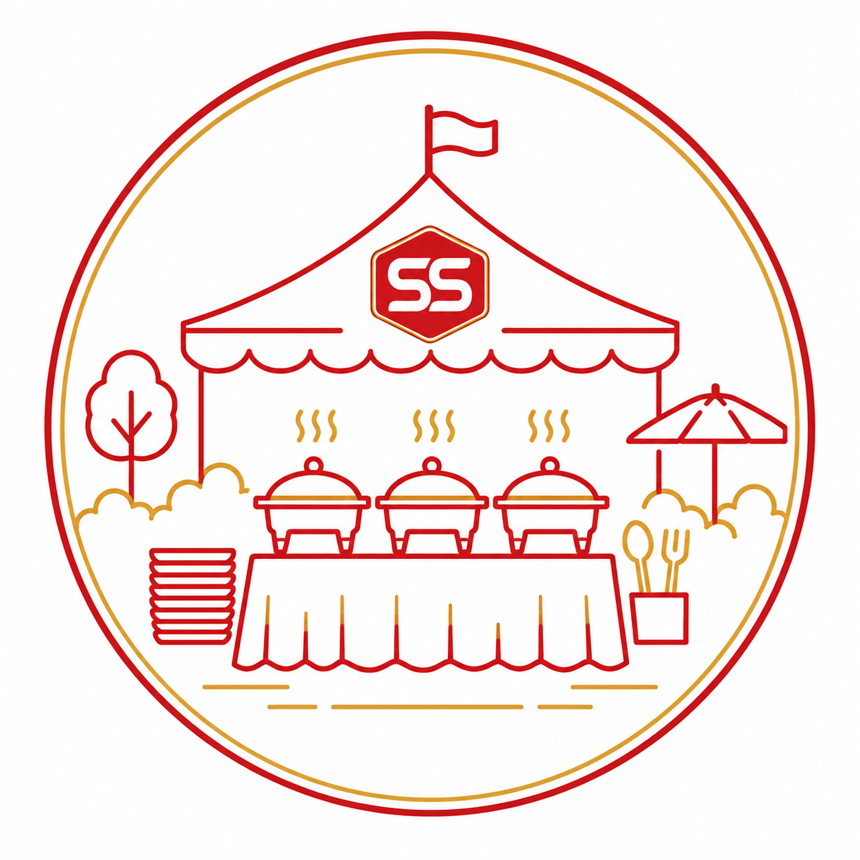 Outdoor catering supplied by SS Masalas
